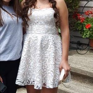 All beaded beautiful white / cream Semi Dress